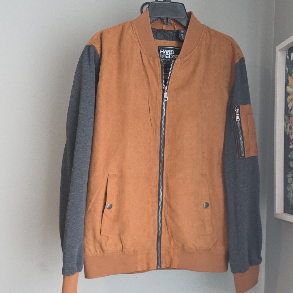 Hard Edge Bomber Jacket Size Large Fall Jacket